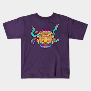 Mecha Tiki Mask Kids T-Shirt